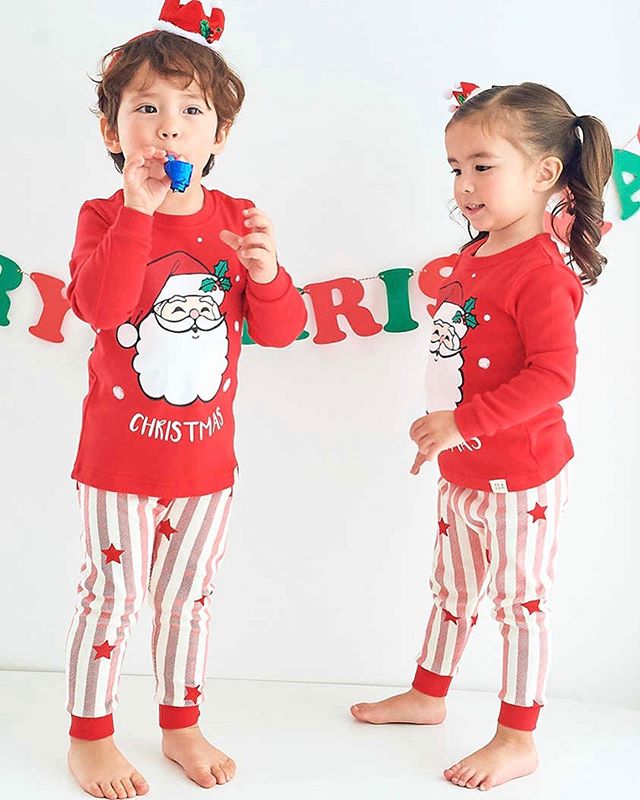 2 Pcs Kinderen Katoen Kerst Pyjama Set Claus Elanden Print Ronde Hals Lange Mouw Toevallige Trui Streep Ster Losse broek