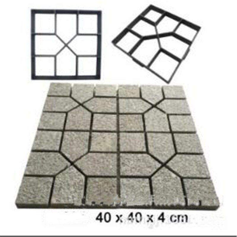 Trottoar mögel återanvändbar lastskivare skärbana tillverkare mögel betong cement sten hem trädgård dekoration: B