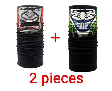 Motorcykelmask sommar balaclava 2 delar dödskalle spökmask biker motor ansiktsskydd vindtät utomhus ansiktsmasker halsduk: Grön