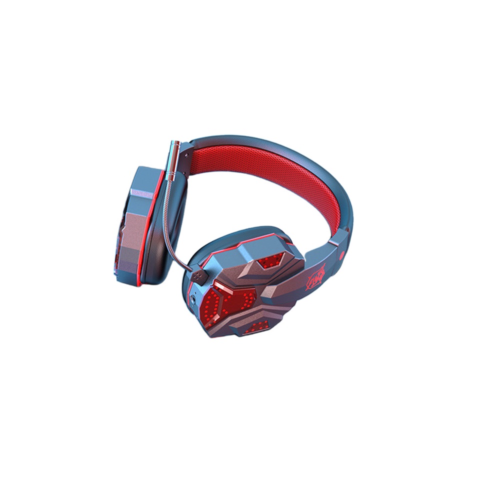SY-T830 Bluetooth-compatibl5.1 Gaming Headset Gamer Wireless Headphone With Noise Cancelling Microphone Wired Earphone For Phone: Red