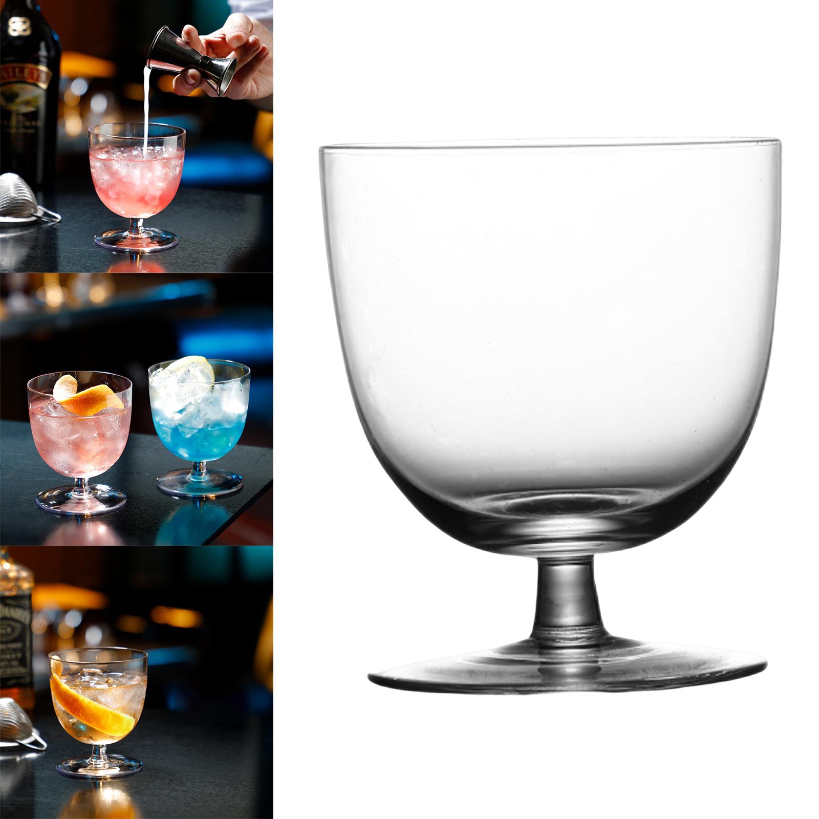 Copa de cóctel transparente de pie corto, vaso de cerveza, copa de vino tinto para restaurante