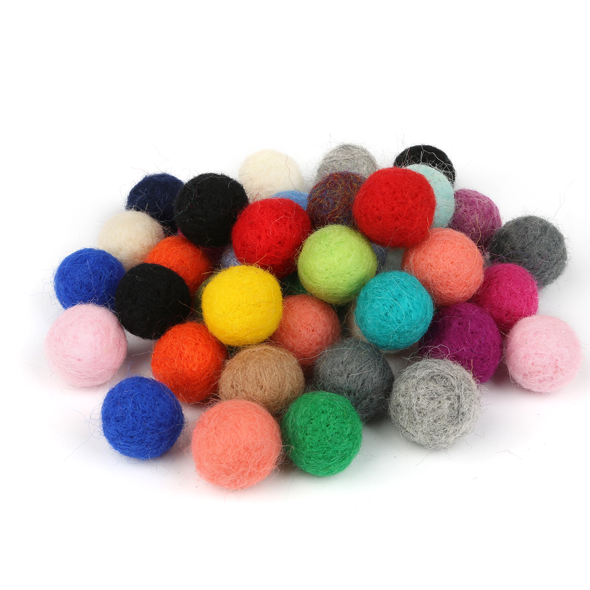 20Pcs 15/20mm Dia Mix Colourful No Hole Soft Wool Felt Ball Pom Poms For DIY Handmade Craft Sewing Decor Accessories