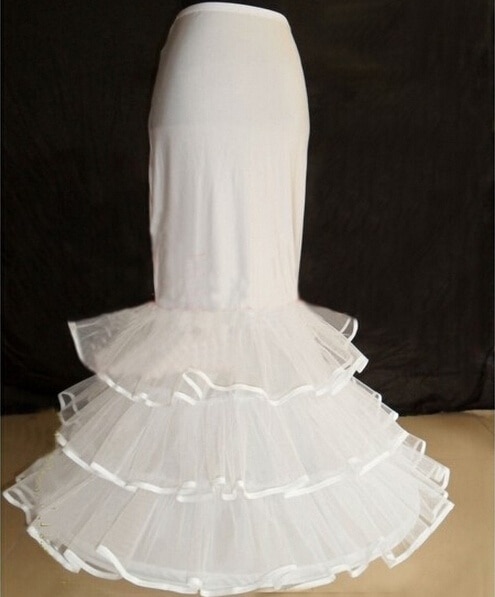 Jupon de mariée Long blanc, 1 cerceau 3 couches, robe formelle, sous-jupe Crinoline, Corset sirène, accessoires de mariage,