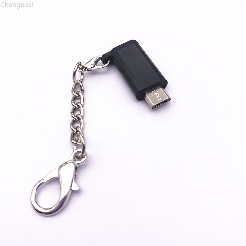 Type C To Micro USB OTG Adapter Micro USB Female To USB Type-C Connector for Samsung Xiaomi Huawei Android Phone with Free Chain