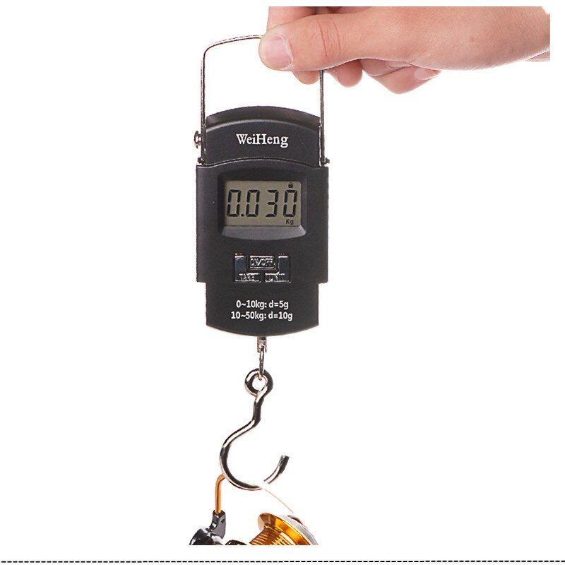 Balance de pêche numérique Portable 50Kg, crochet de poisson, balance suspendue Portable, affichage LED, Mini pesée numérique