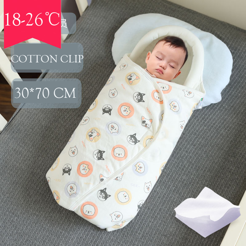 Manta envuelta con Velcro para bebé, almohada de cabeza en forma de U, protección, saco de dormir, cochecito para niño y niña: Cotton Clip 01
