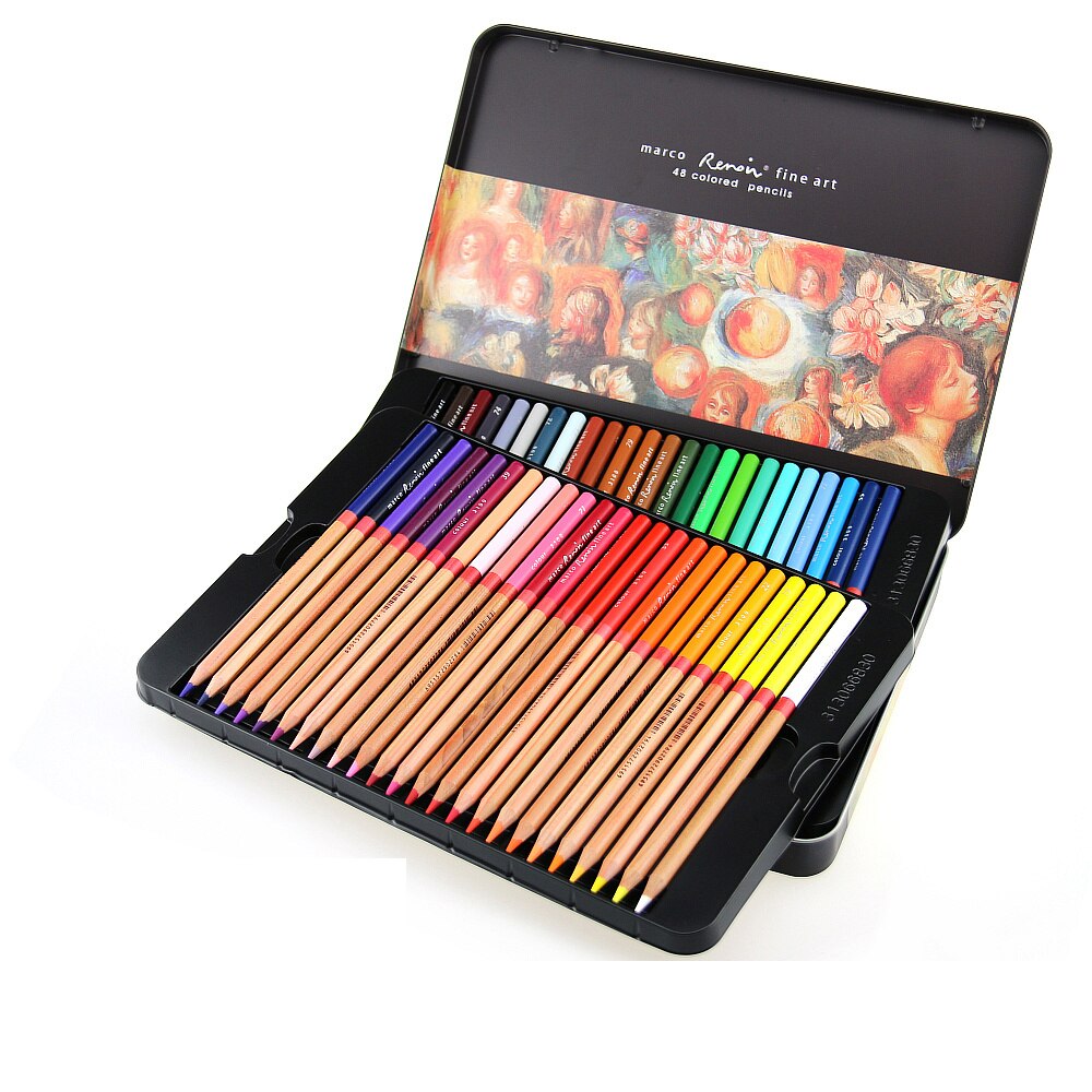 Marco Renoir 24/36/48/72/100 Colors Pencil Set lapices de colores profesionales Crayons Colouring Drawing Pencils Set