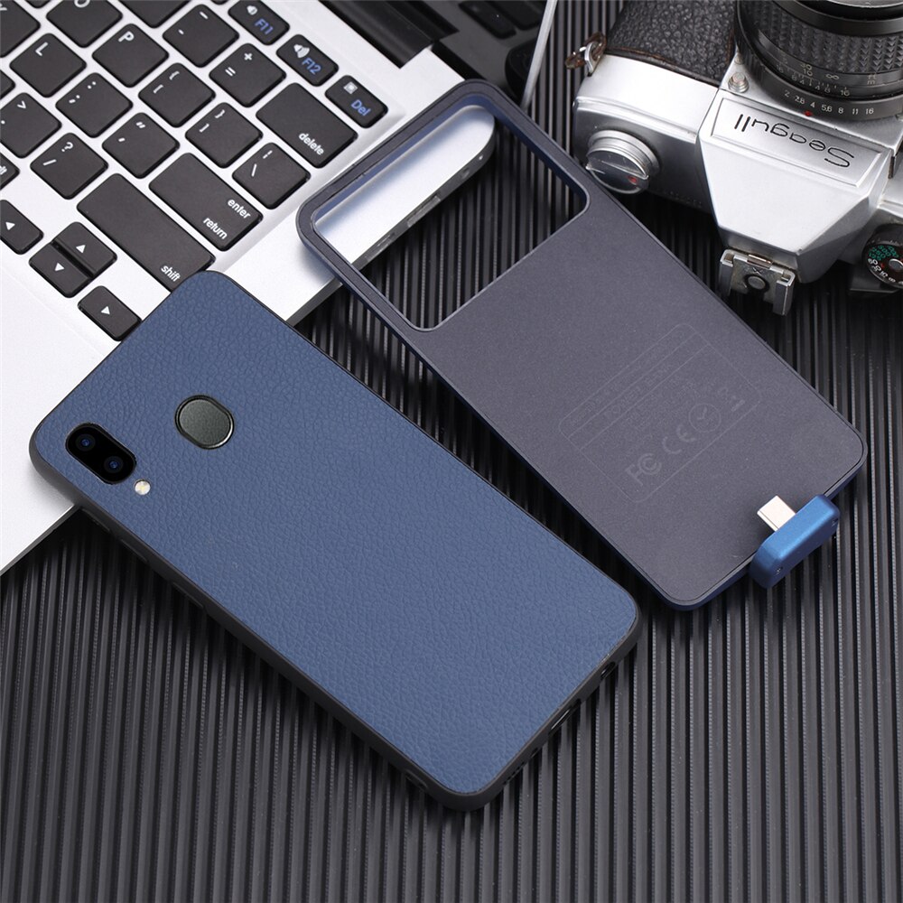Funda magnética para cargador de batería para Samsung Galaxy A20, funda para banco de energía, cubierta de carga de batería de 5000mAh para Samsung A30