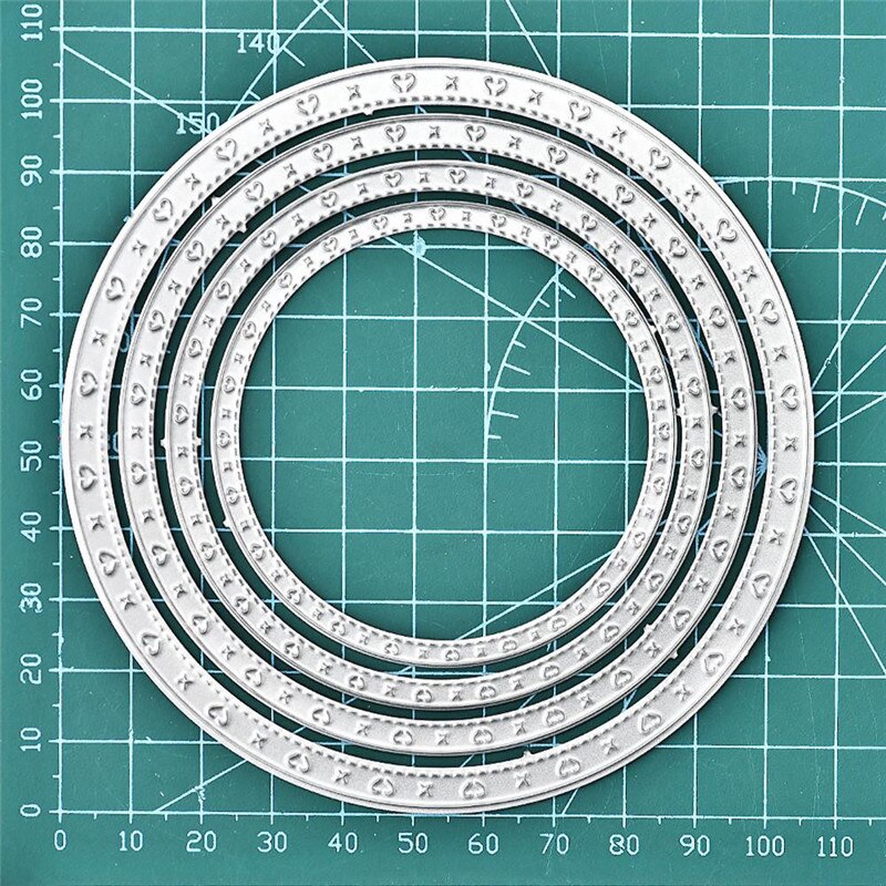 DiyArts Lace Frame Series Metal Cutting Dies Circle Paper Craft Mandala Stencil Templates for Diy Scrapbooking Decorative Mold