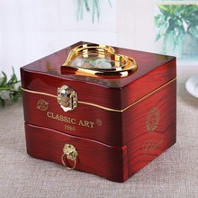 DIY Music Box Jewelry Box Rotating Ballerina Dancing Girl Bedroom Mirror Table Jewelry Storage Crafts Decoration Ornaments