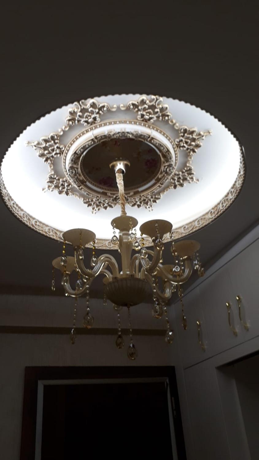 Decogold 60 cm okrągły pałac sufit pępek sufit akcesorium brązowy dekoracyjny sufit