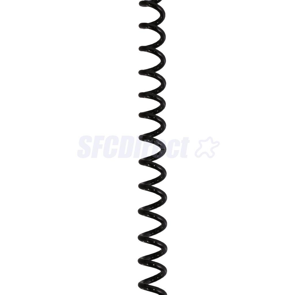 1.1M Retractable Coiled Fishing Lanyard Steel Wire Pier Rope Tether Black