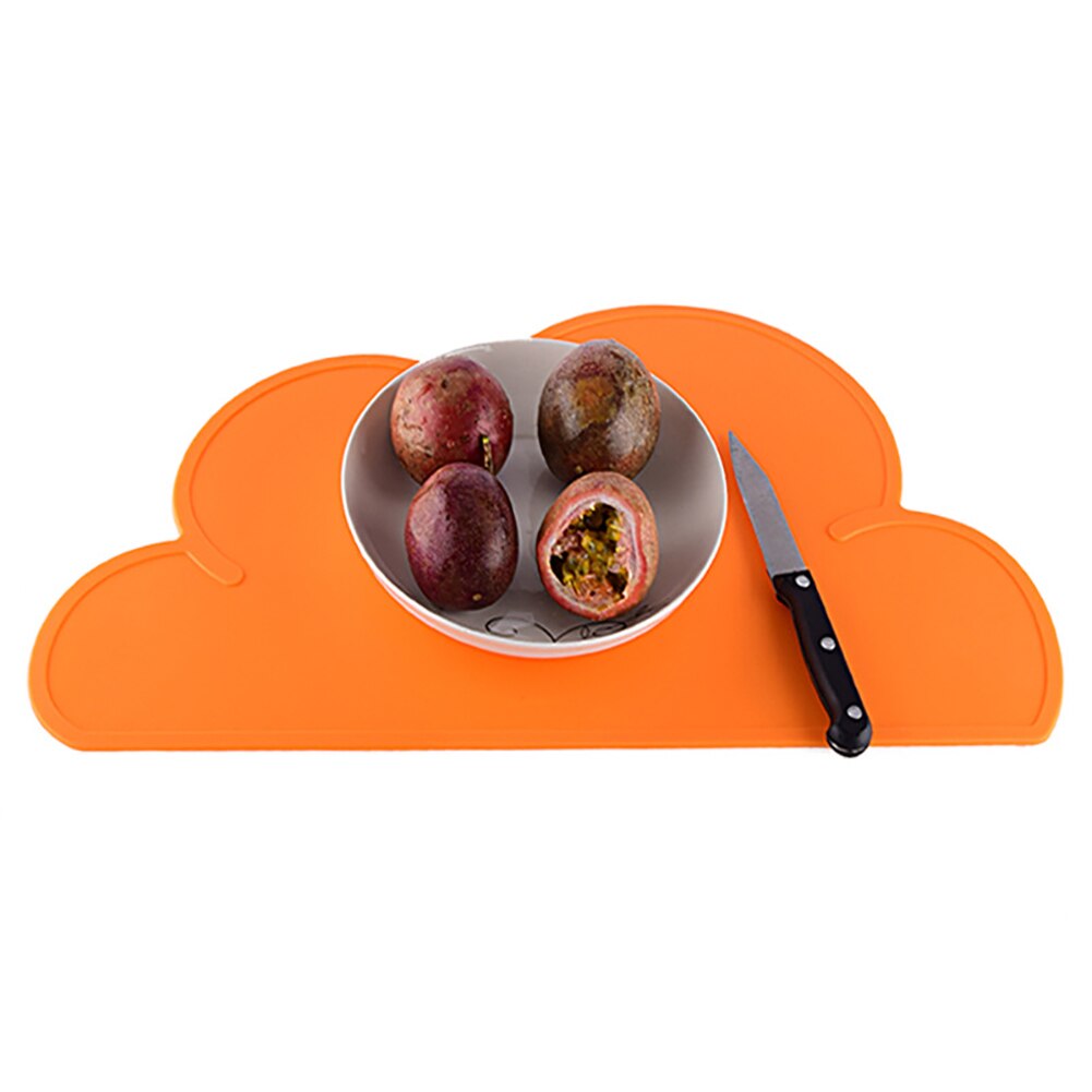 Portable Cloud Shaped Silicone Placemat Children Baby Plate Mat Waterproof Tableware Heat Resistant Bowl Pad Home Dinner Tools