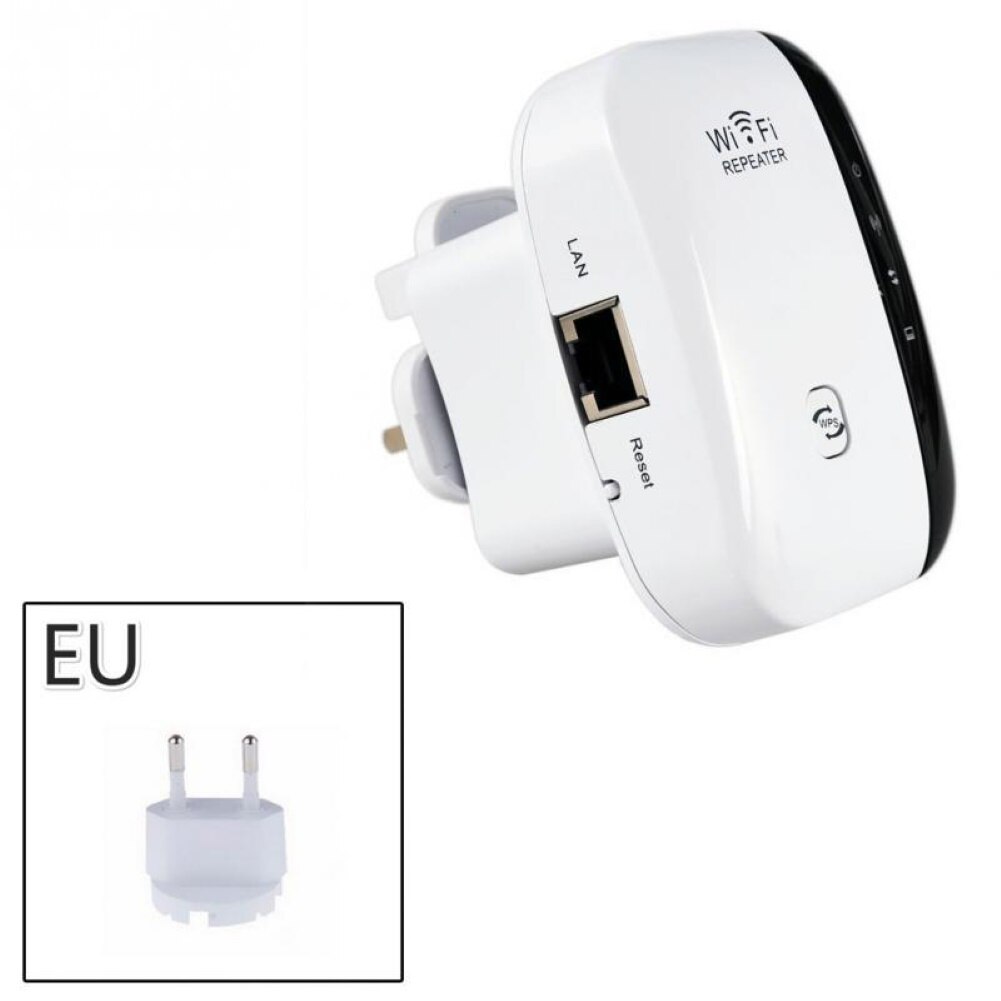 US/EU/UK Plug WiFi Range Extender Super Booster 300Mbps Superboost Boost Speed Wireless WiFi Repeater: EU Plug