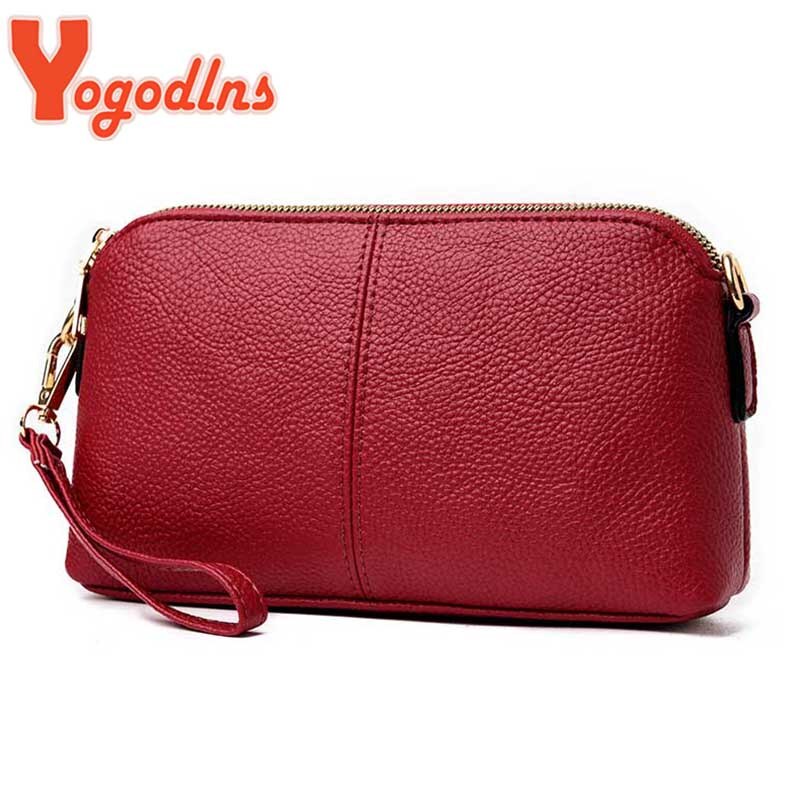 Yogodlns årgang pu lær crossbody bag litchi mønster skulderveske enkel glatt farge messenegr bag fritid shopping veske