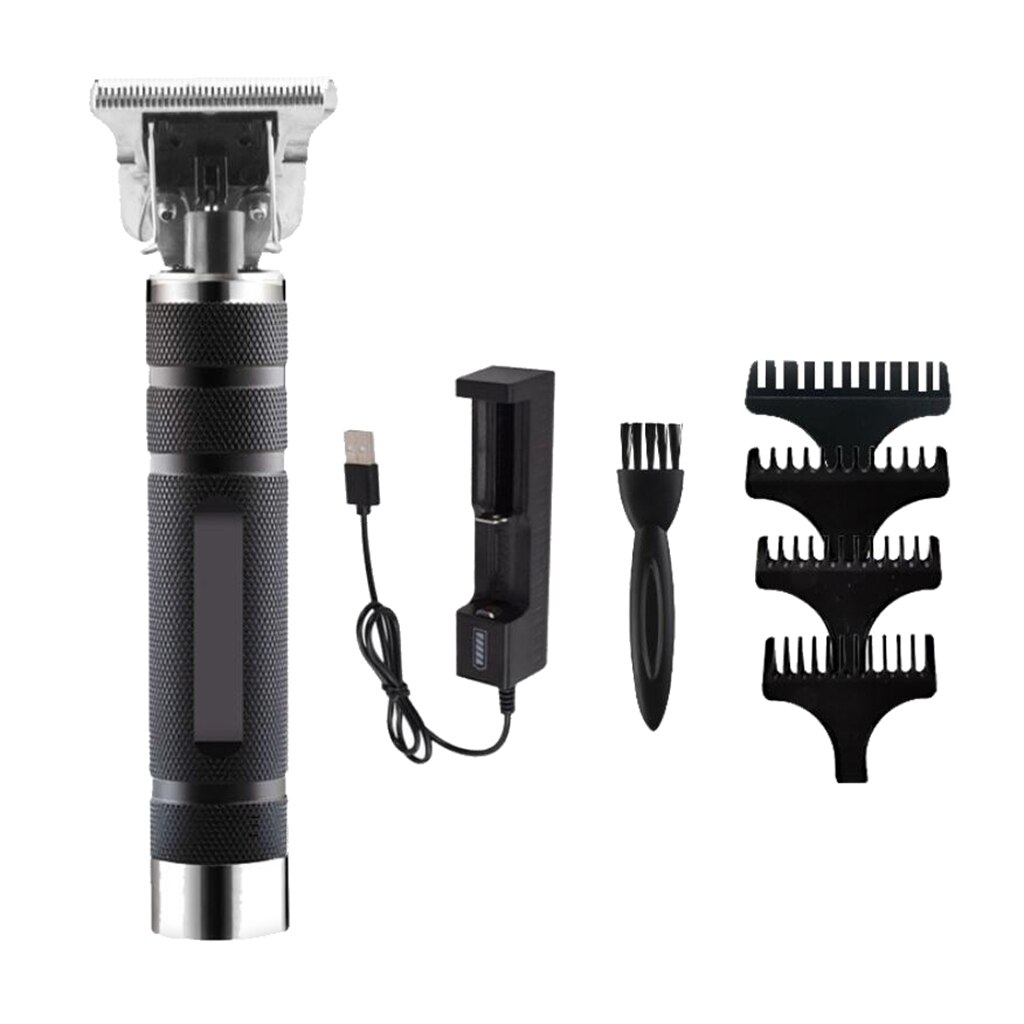 Elektrisk pro t-outliner trådløst hårklipper trimmer skære kit til mænd far kæreste: T1 sorte
