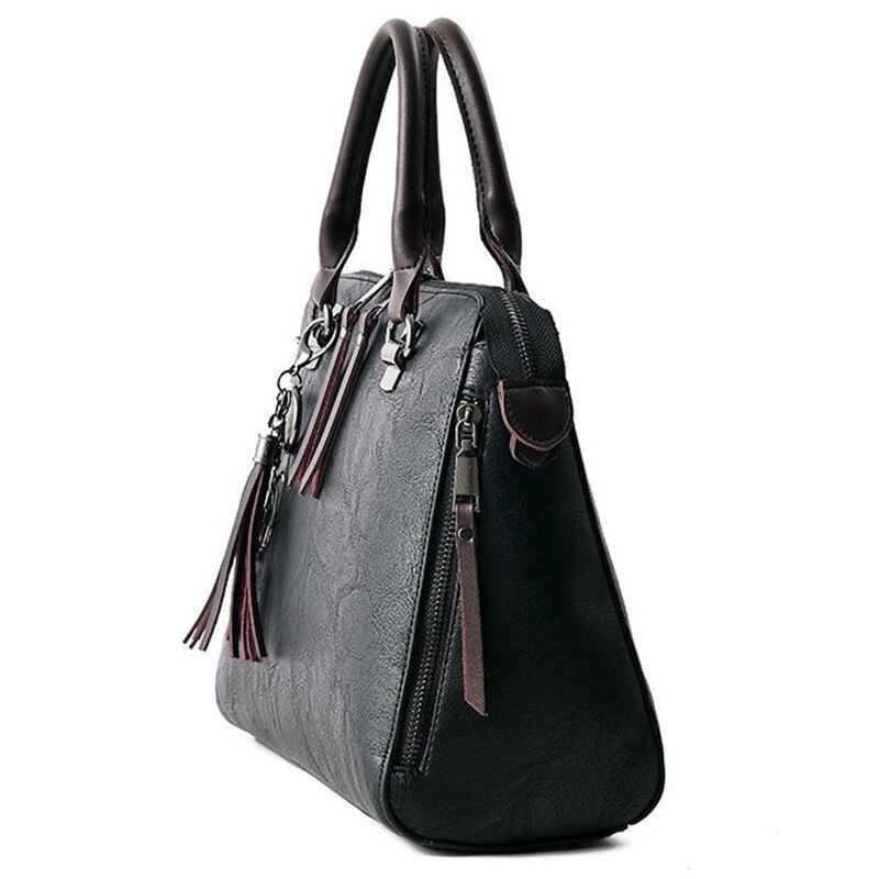 Dames handtassen met bontprint damestassen dames pu leren schoudertassen leuke tote bag bolsa  lb340