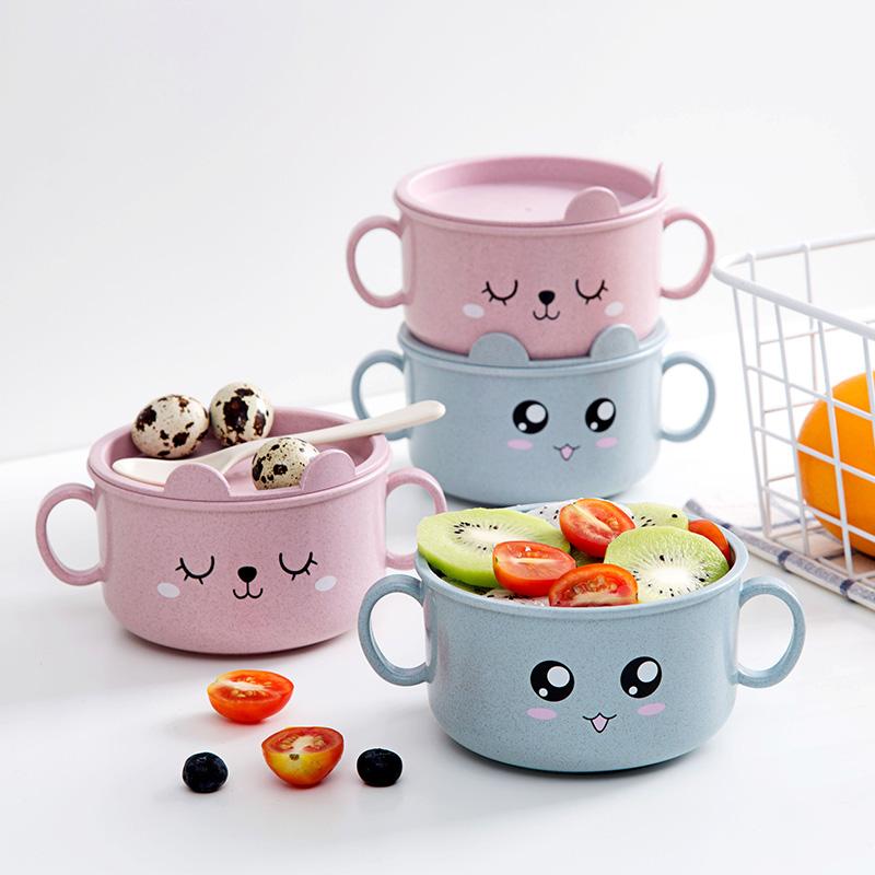 Baby skåle tallerken service børn mad container dækkeserviet fade spædbørn foder skål barn børn foder tallerken