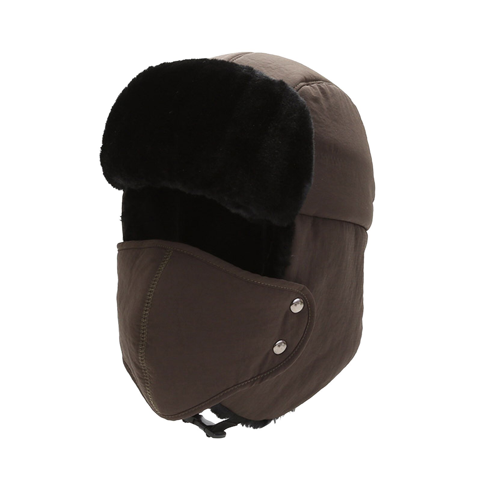 1 pz inverno spesso bombardiere russo cappello paraorecchie traspirante maschera staccabile cappelli donna uomo freddo inverno caldo pelliccia copricapo sci Ushanka