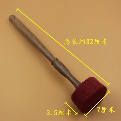 Cuenco tibetano de cuero palo de martillo palo de madera mango de meditación budista tibetana cuenco de canto accesorio 8-25cm: Marrón