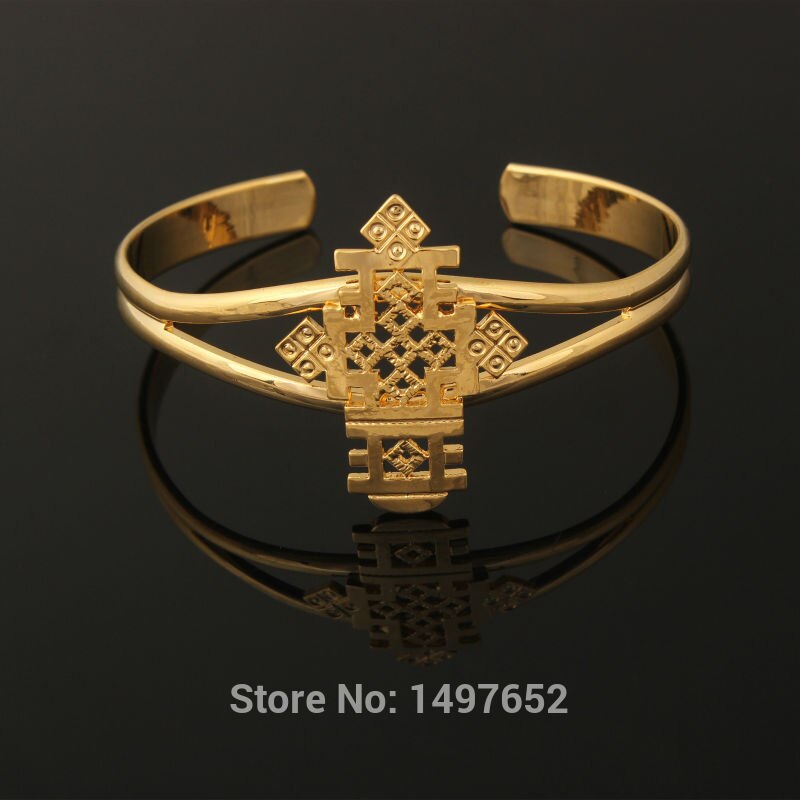 Nouveauté Éthiopien Bijoux Définit la Jewelry18k Or Couleur Croix Ensembles De Mariée Africaine De Mariage ensembles De Bijoux