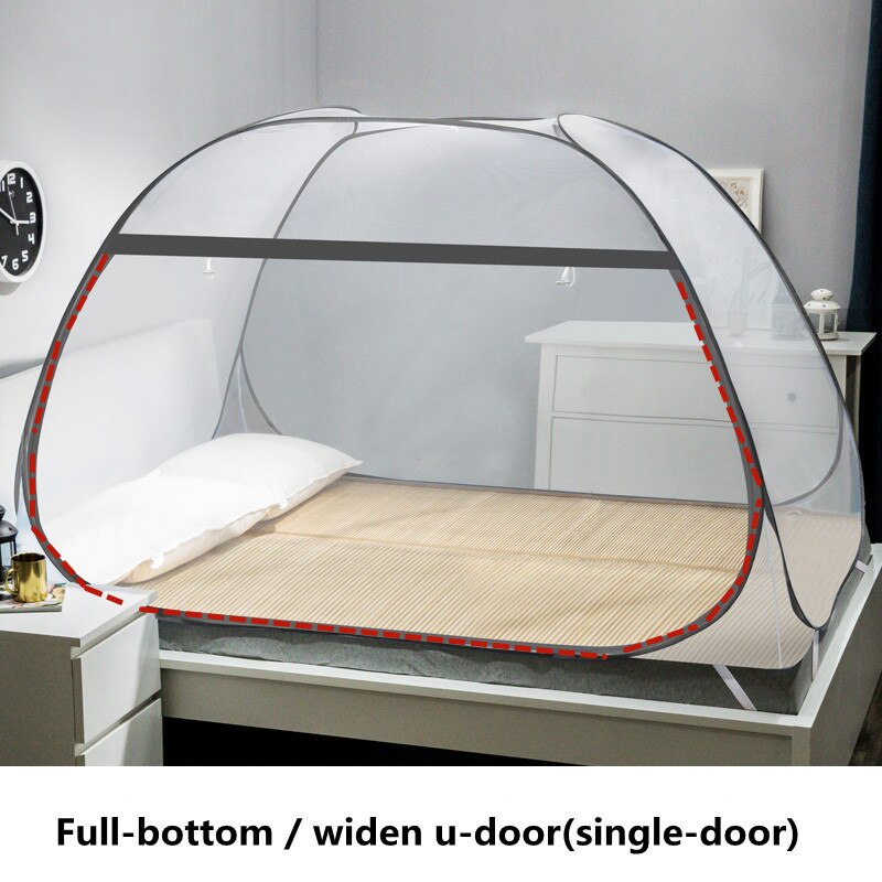 Rits Yurt Klamboe Student Dingle Bed Slaapkamer Bovenste En Onderste Stapelbed Beugel Klamboe Inklapbare Outdoor Klamboe: SMgrey full-bottom / 1.0m (3.3 feet) bed