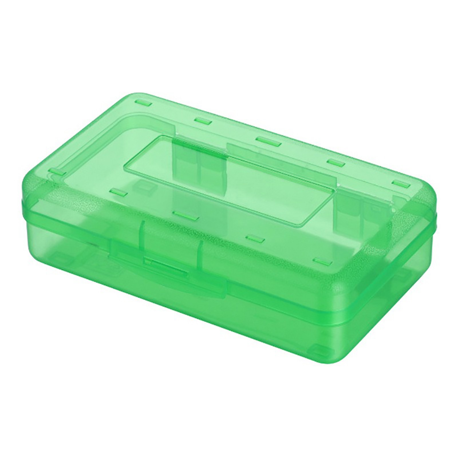 Plastic Transparent Pencil Case Large Capacity Multifunctional Student Stationery Storage Box Student Pencil Case: green