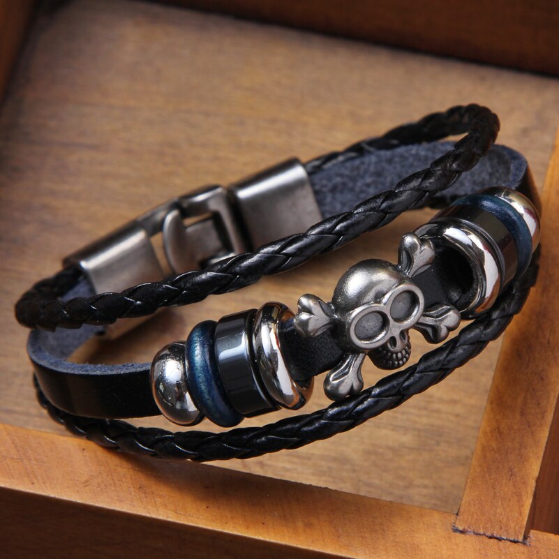Zoshi pulseira de couro pu com design original, pulseira de coruja de strass com contas, moda feminina, pulseira casual para homens: SL392