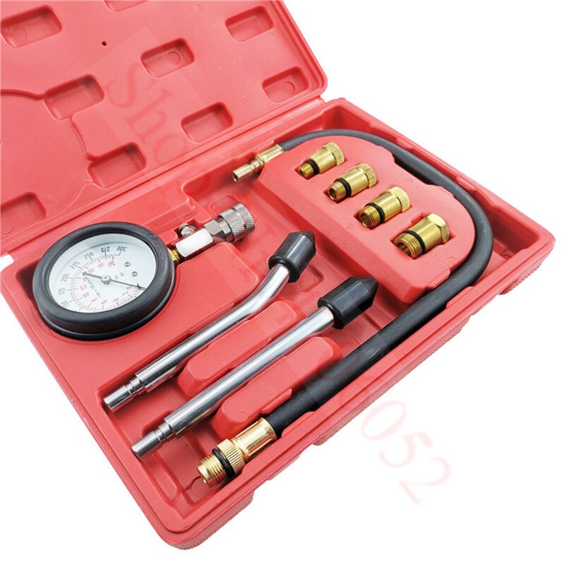 Gasoline Engine Compression Tester Auto Petrol Gas Engine Cylinder Automobile Pressure Gauge Tester Automotive Test Kit 0-300psi