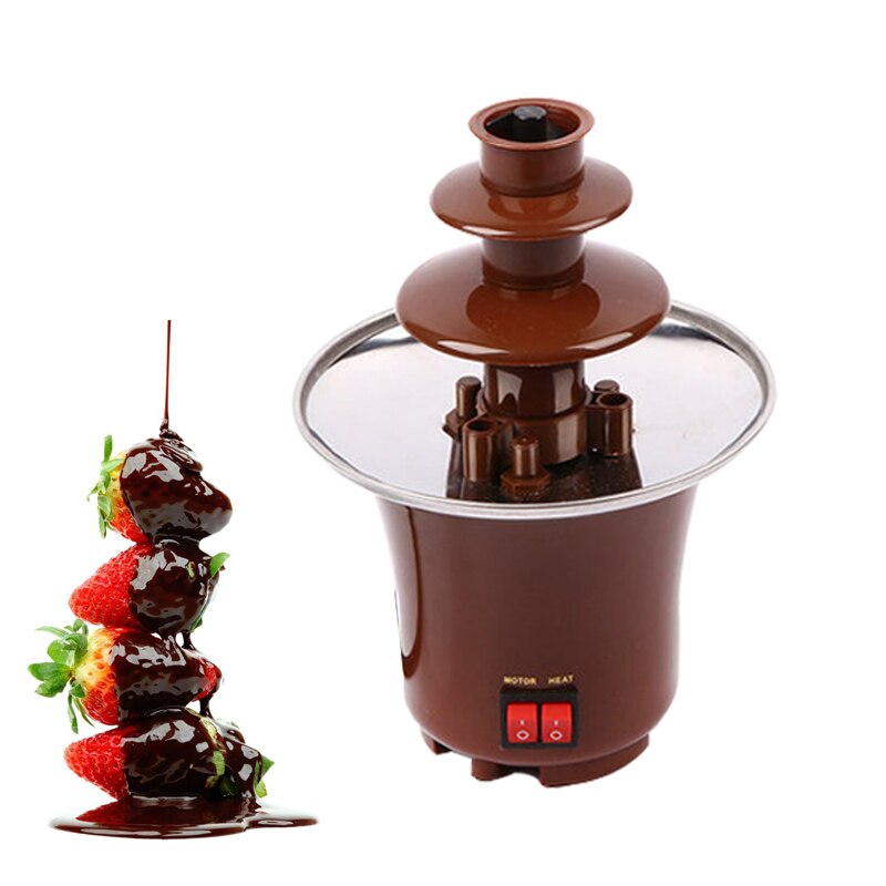 110V/220V Mini Chocolate Fountain Chocolate Melt With Heating Fondue Waterfall Maker For Wedding Birthday Party