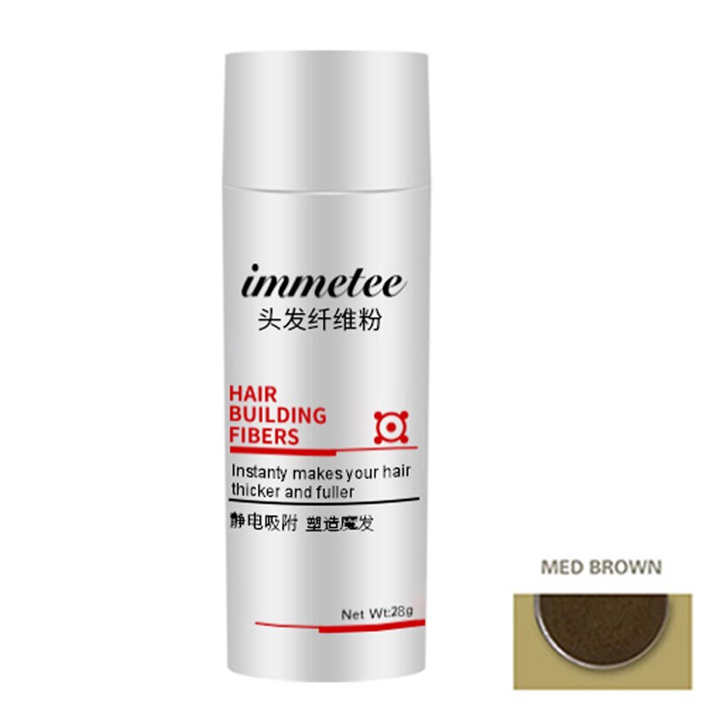 Immetee – Fibers de construction capillaire pour cheveux fins, pour une repousse des cheveux clairsemés, épaississement instantané, 28g, J9: medium brown
