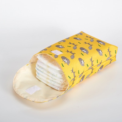 Multifunctional Baby Diaper Organizer Reusable Waterproof Prints Wet/Dry Bag Mummy Storage Bag Travel Nappy Bag