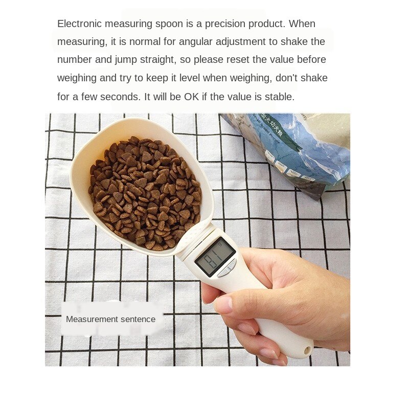 250ml Pet Food Scale Cup For Dog Cat Feeding Bowl Kitchen Scale Spoon Measuring Scoop Cup Portable With LED Display