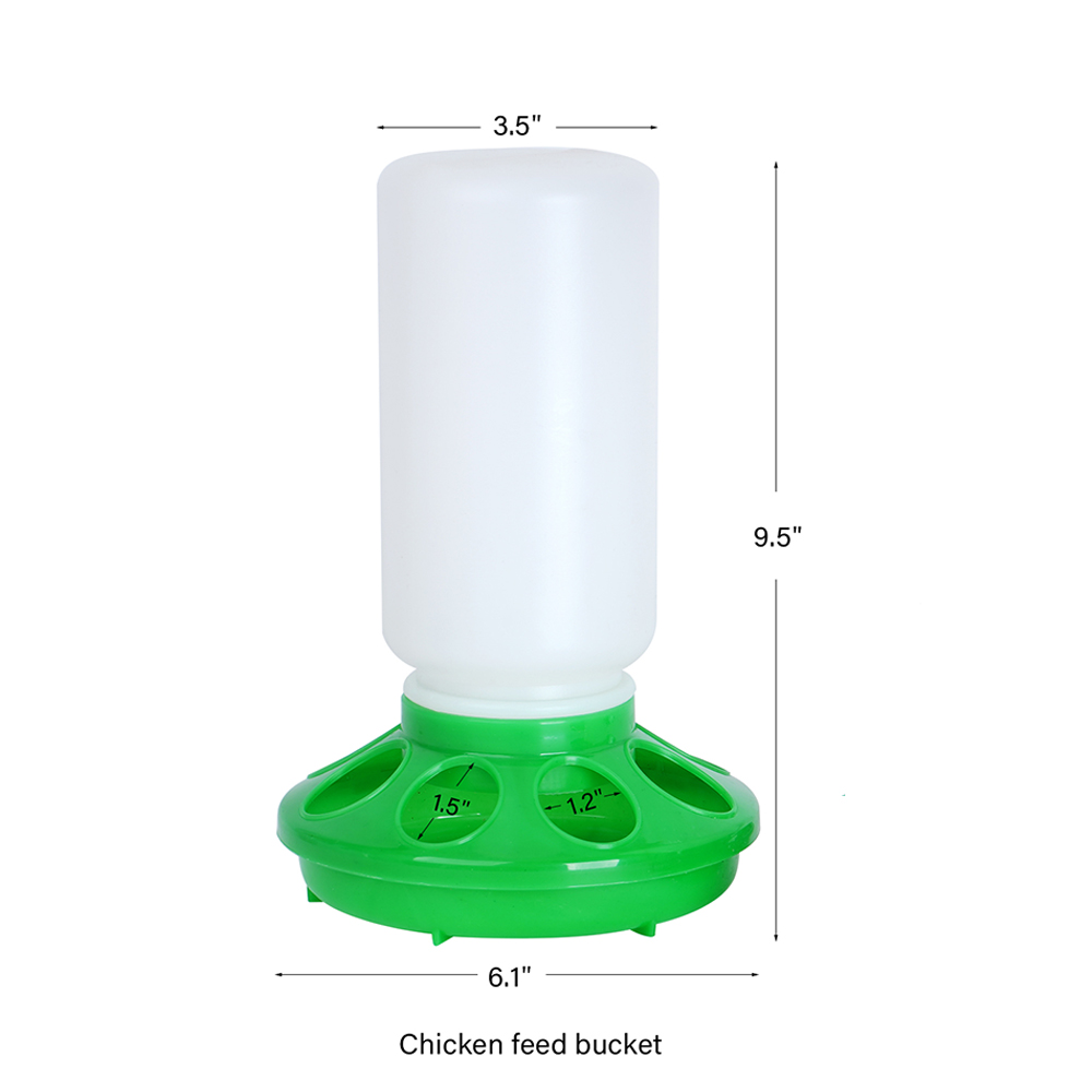 1L Automatische Kip Water Feeder Emmer Vogel Voerbak Kip Voedsel Water Emmer Gevogelte Vogel Water Dispenser: WHITE