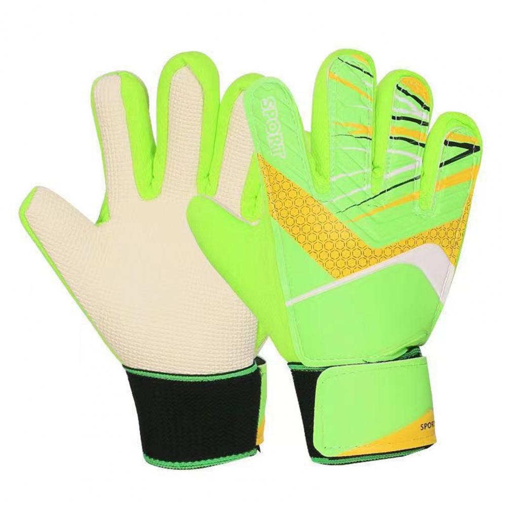 1 paar keepershandschoenen Ademend slagvast Antisliptextuur Voetbaltrainingshandschoenen Keepershandschoenen voor kinderen: Beige
