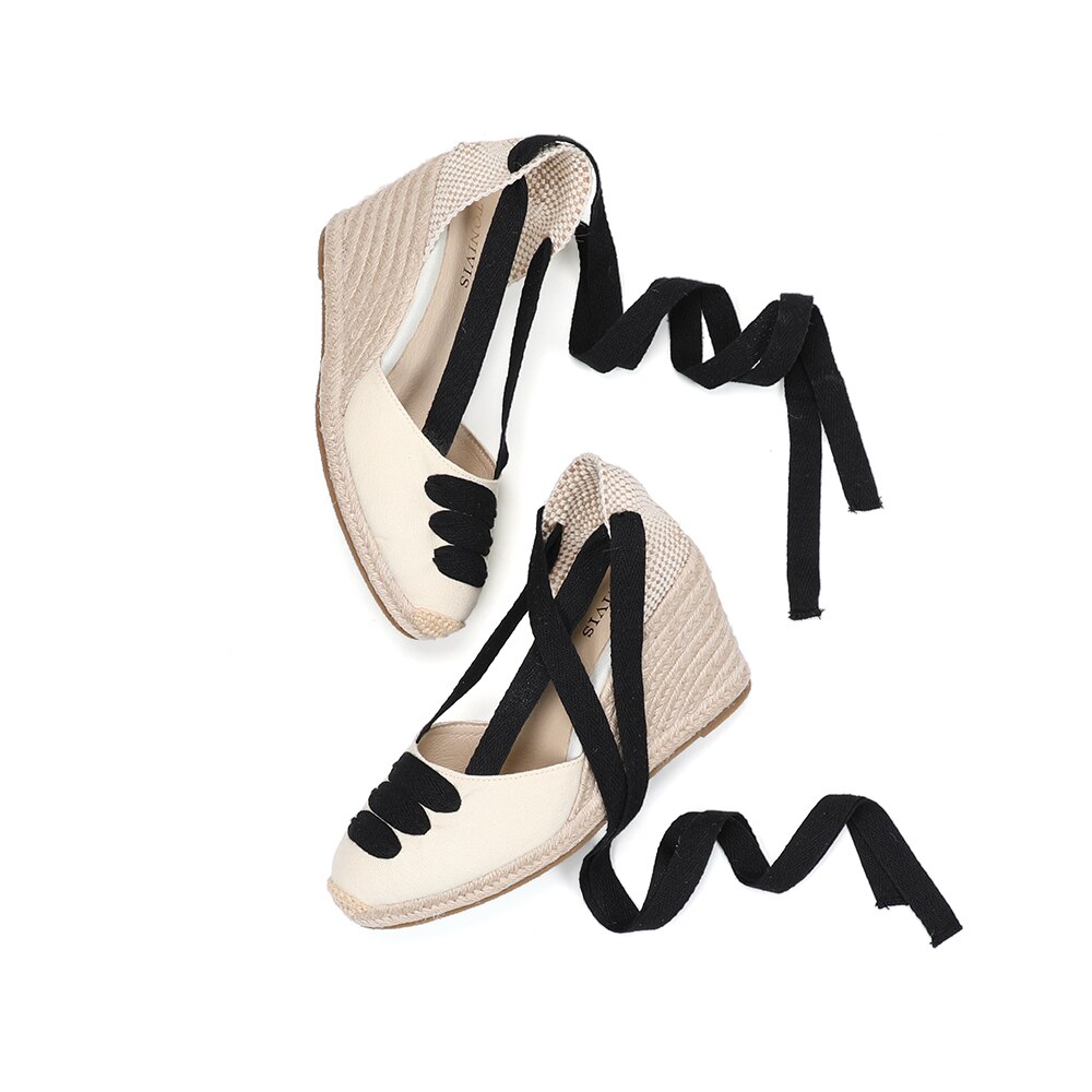 Sandalias Mujer Vrouwen Wedge Espadrille Sandalen Comfortabele Slippers Dames Womens Casual Schoenen Ademende Vlas Canvas Pompen