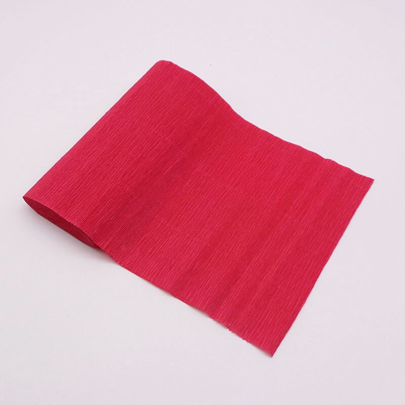 15*250cm Decorative Origami Crinkled Crepe Paper Craft DIY Flower Make Wrapping Fold Scrapbooking Party Backdrop Decoration: Red