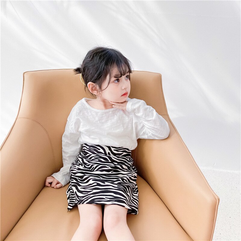 Lente Meisjes Mode Zebra Rok Kinderen Katoenen Rokken Kids Kleding