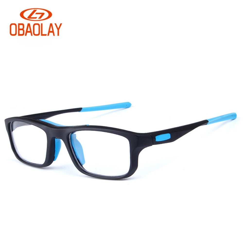 24g ultraleichte  tr90 unisex basketballbrillen mit stoßdämpfenden eigenschaften, schutzbrillen für training und sport, sonnenbrillen, optische brillenfassungen: Schwarz blau