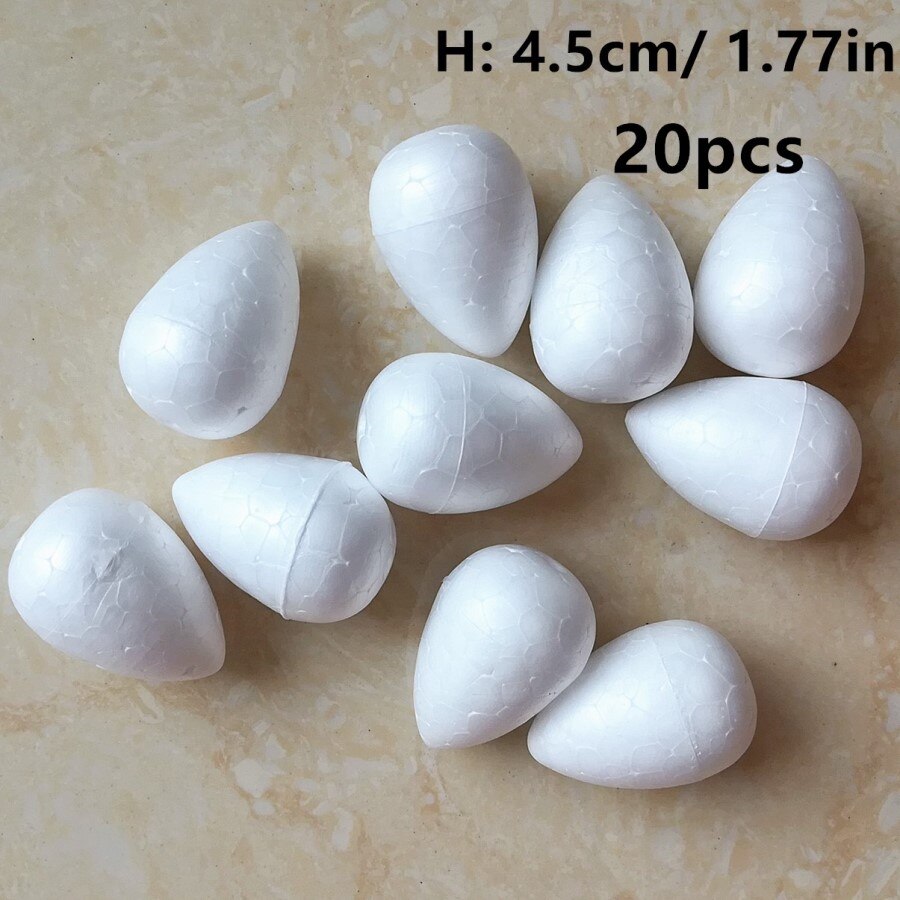 2/2.5/3/3.5/4/4.5/5.5cm White Water Modeling Foam Rose Bud For Nylon Stocking Flower Accessories Polystyrene Styrofoam Buds: 4.5cm 20pcs