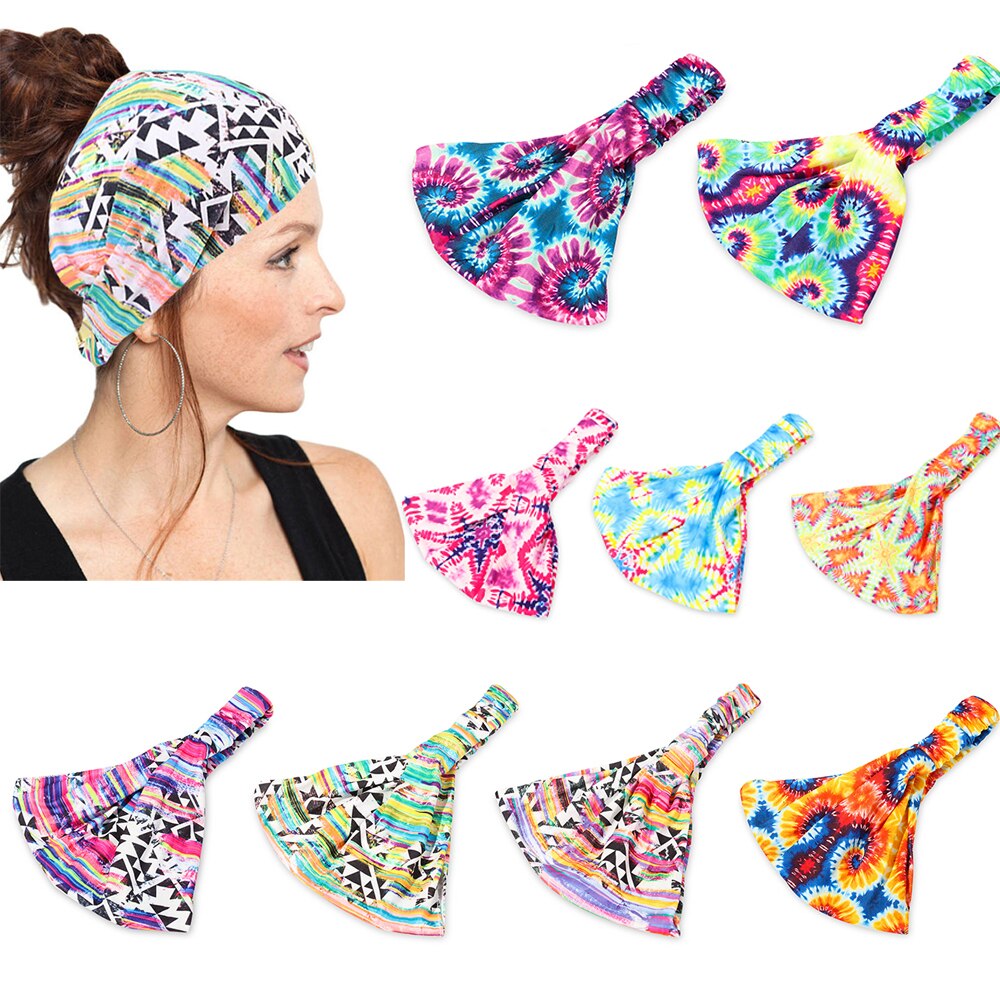 Elastisches, breites, dehnbares und faltbares haarband, ideal zum laufen, yoga oder als weiche kopfbedeckung für damen, perfekt für den alltag und als sportaccessoire.