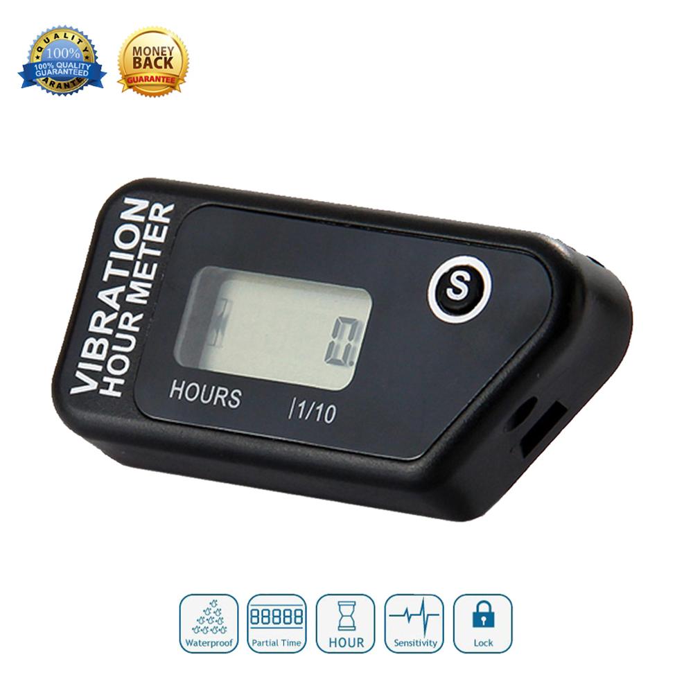 Vibration Hour Meter Wireless Hour Meter Diesel Hour Meter for All Gasoline Engine ATV UTV Dirtbike Outboards Snowmobile HM016C