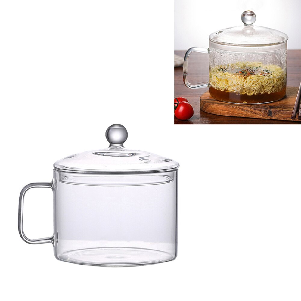 Durable Glass Cooking Pot Multi-function Open Fire Heating Health Stew Pot Instant Noodle Pot Noodles Bowls for Home Kitchen Res