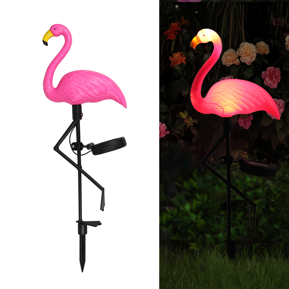 Solcelledrevet flamingo lys havepynt udendørs vandtæt græsplænelampe landskab havelys terrasse gangsti dekoration festartikler: Måneblå