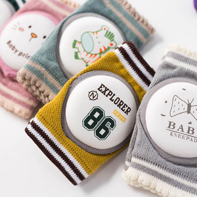 1 Pair Baby Cartoon Knee Pad Kids Girls Boys Safety Crawling Elbow Cushion Infant Toddlers Baby Leg Warmer Kneecap 0-3T