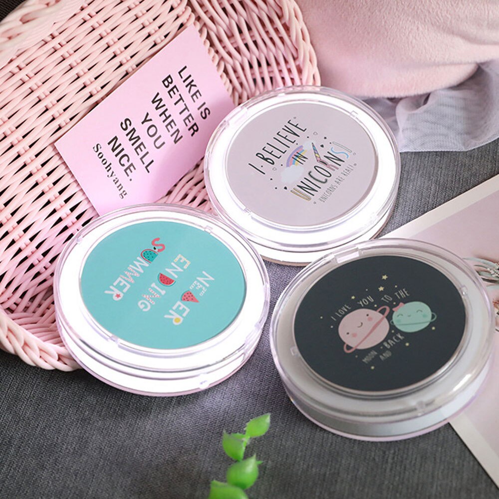 Portable Makeup Mirror with Led Lighted Travel Makeup Mirror Rechargeable USB Handheld Illuminated Cosmetic Mirror