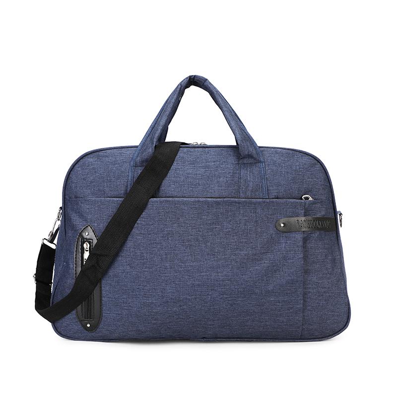 sac de voyage de en toile de couleur unie sac de voyage pour hommes: Blue