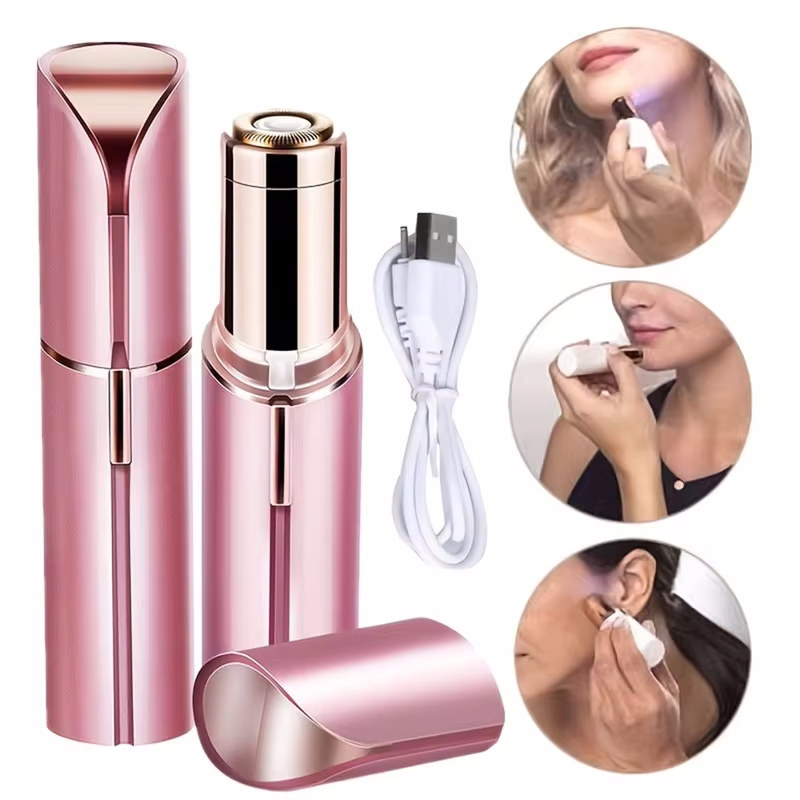 2024 Epilator Gezicht Ontharing Lippenstift Scheerapparaat USB Elektrische Wenkbrauw Trimmer vrouwen Haar Remover Mini Scheerapparaat epilator