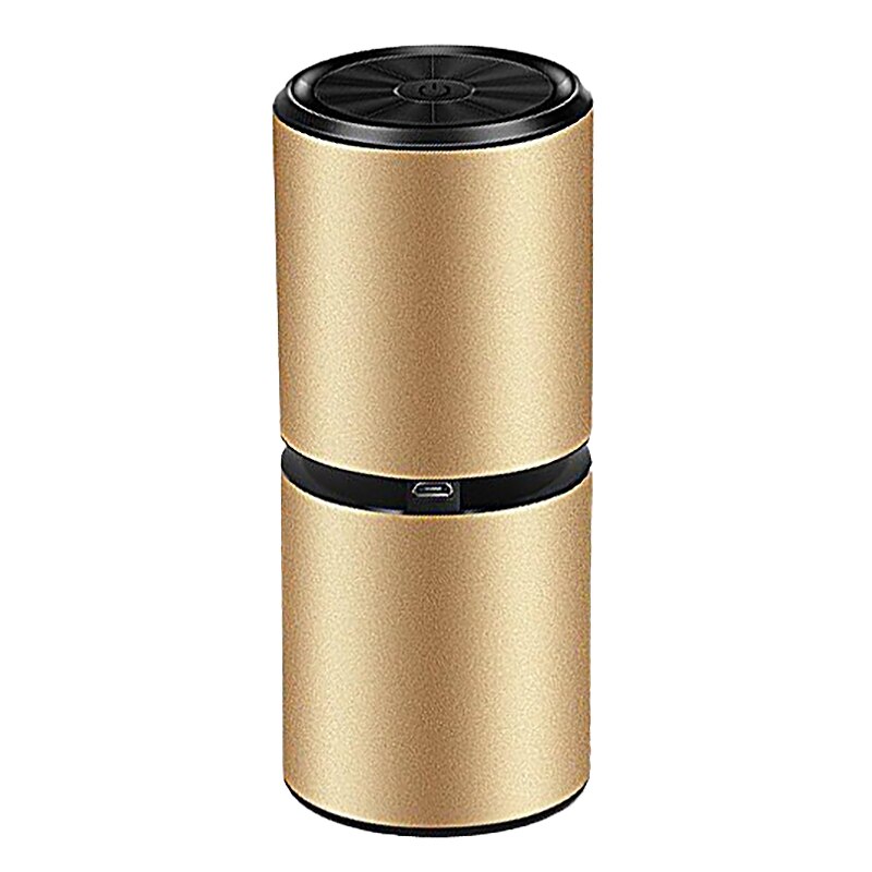 Car Air Purifier Portable Negative Ion Purifiers USB Air Purifier Air Cleaner Freshener for Car Home Office: Gold