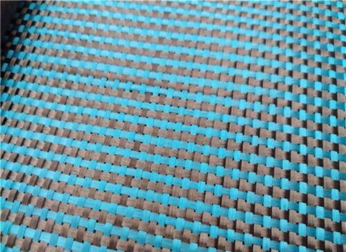 Meer Blauw Aramid Carbon Fiber Blended Stof Diy Plain Weave Gemengde Carbon Doek: Default Title